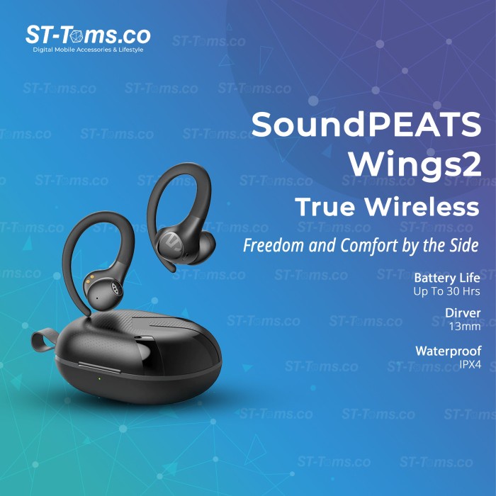 Jual SoundPEATS Wings2 Wings 2 OverEar Bluetooth True Wireless Sport