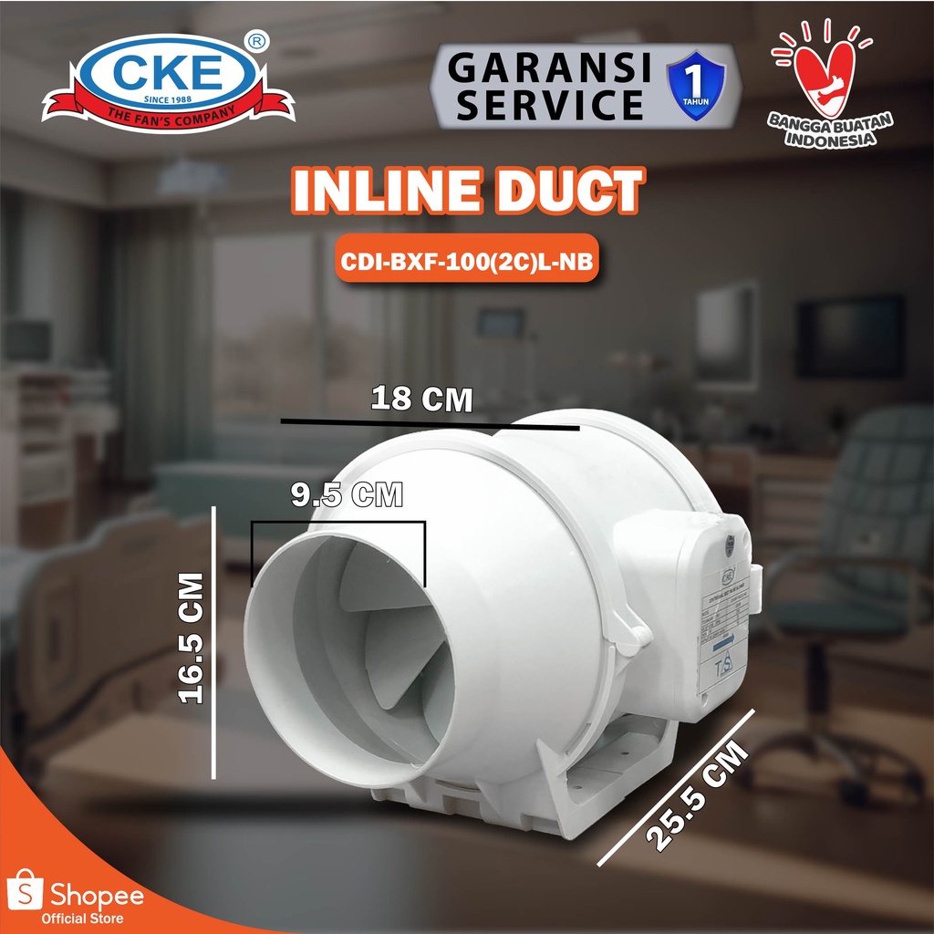 Jual Inline Duct Fan PP Plastik 4