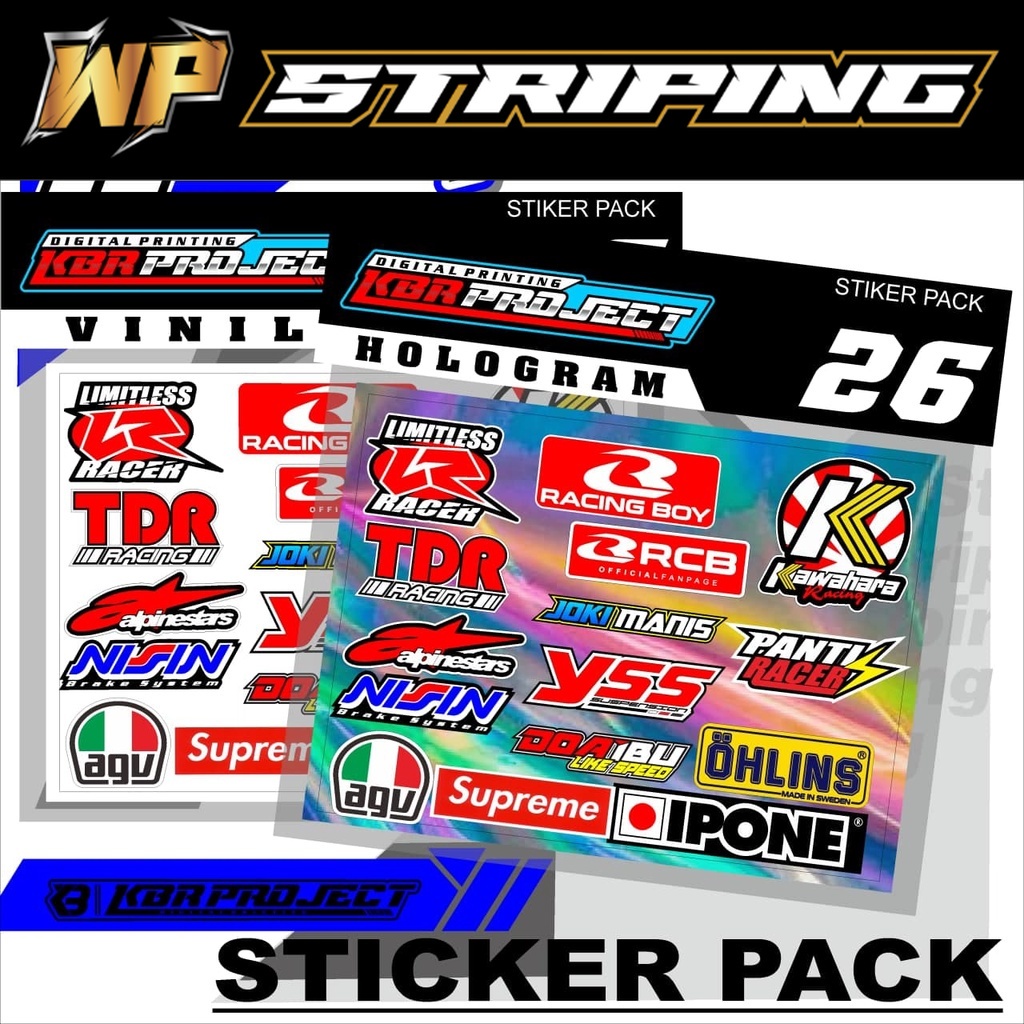 Jual Stiker RACING MOTOR Sticker Pack - Sticker Pack Variasi List ...