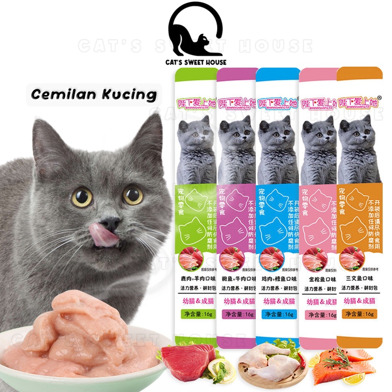 Jual Camilan Kucing Cat Strip Pengemukan Kucing Snack Kucing Cat Snack ...