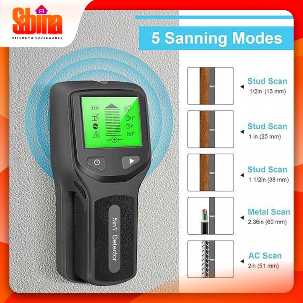 Jual Detektor Logam Kayu Kabel AC Pada Dinding Wall Detector Stud ...