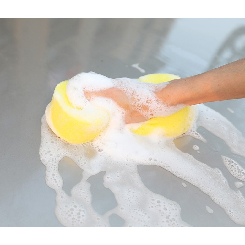 Jual Spon Sponge Busa Cuci Kuning 8 Motor Mobil Piring | Shopee Indonesia