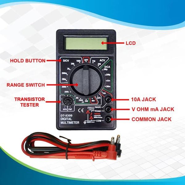 Jual Alat Pengukur AC/DC Multimeter DIGITAL DT830B Model Avometer ...