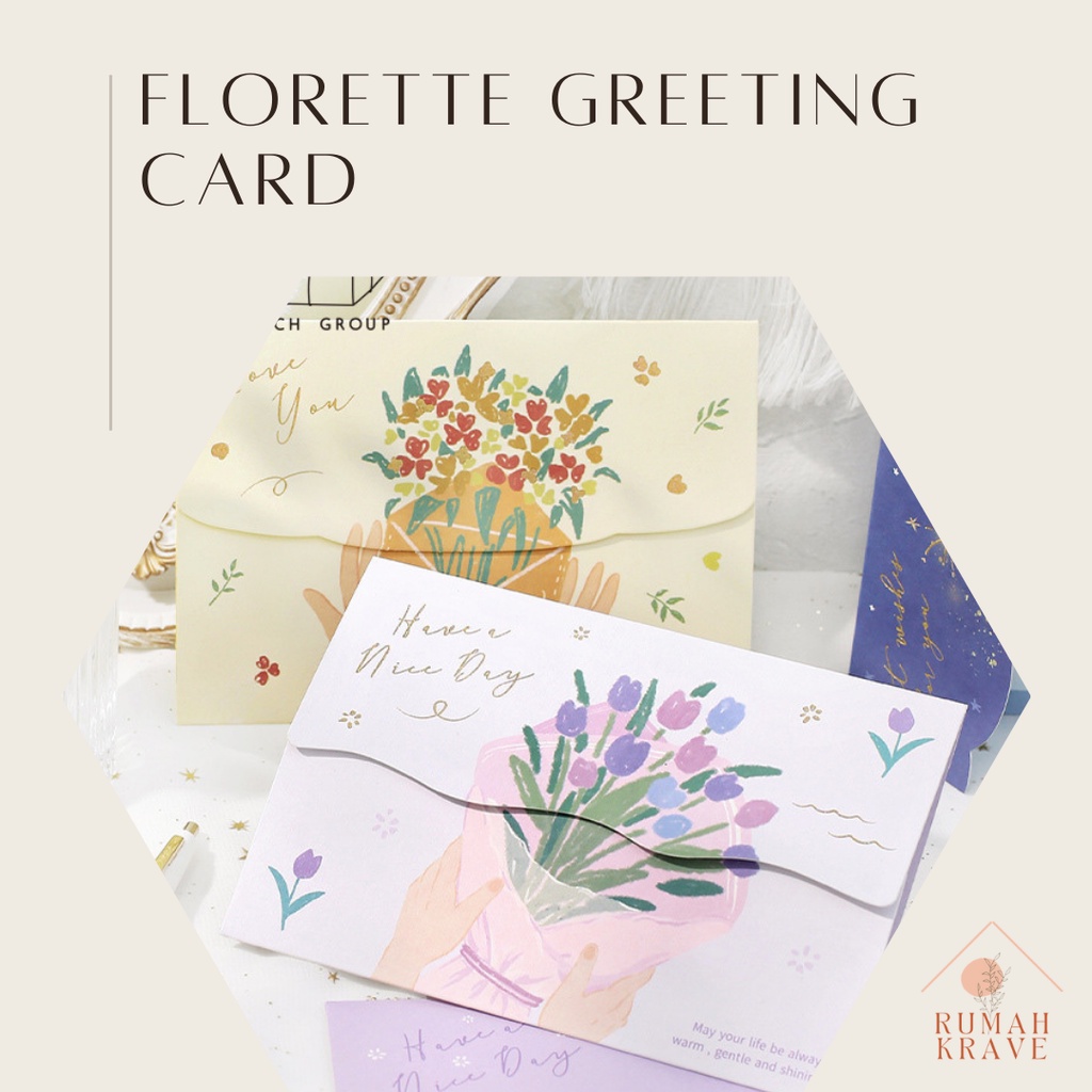 Jual RUMAH KRAVE - Florette Greeting Card Kartu Ucapan Bunga | Shopee ...