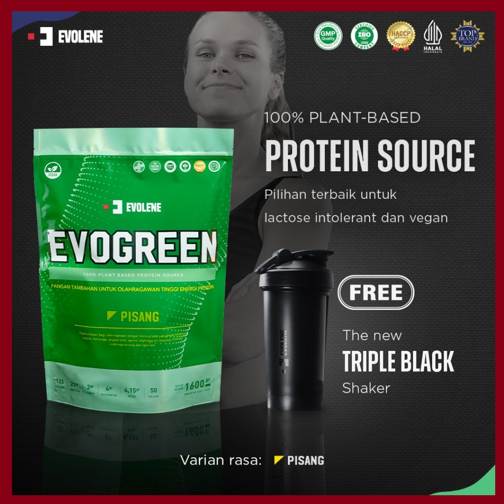Jual Evogreen Evolene 50 Serving 100% Plant Based Protein - Vegan ...