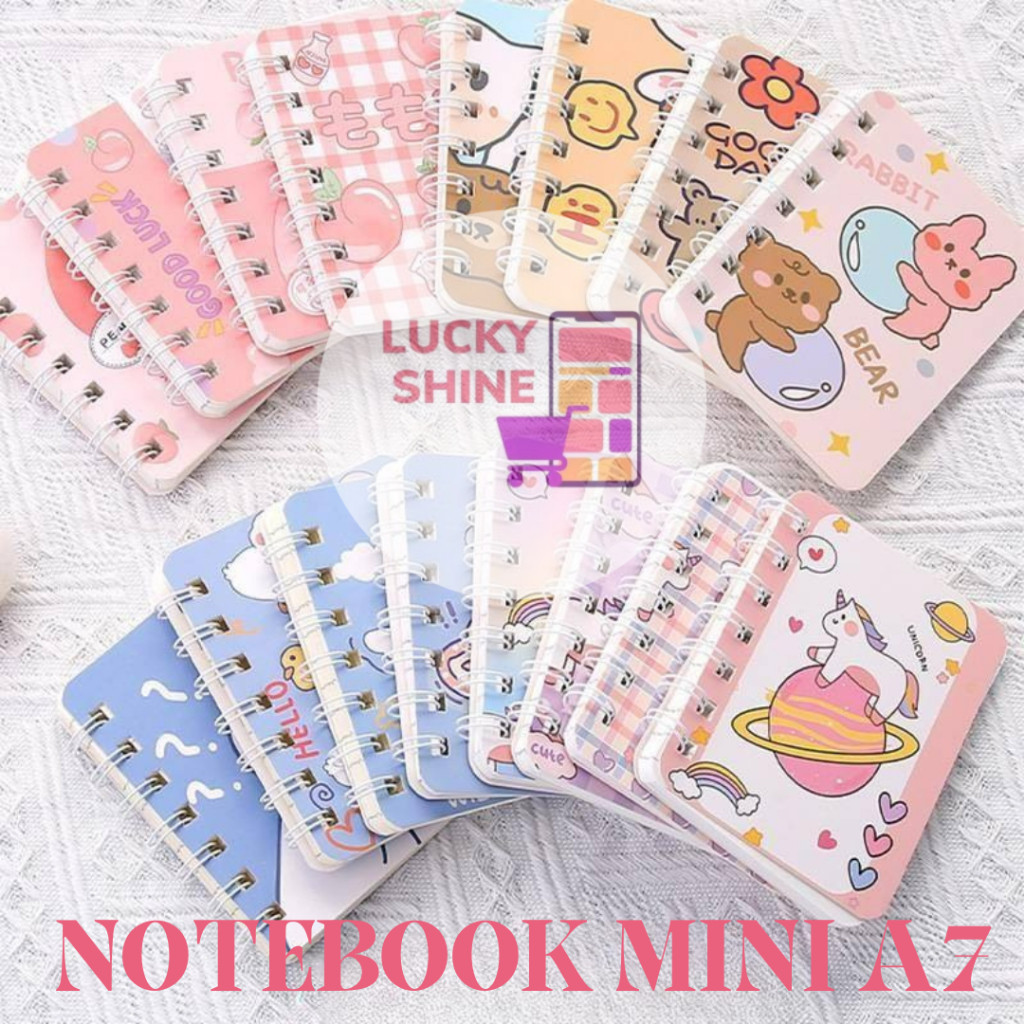 Jual LS NOTEBOOK MINI A7 KARAKTER LUCU/ BUKU TULIS MINI 80 LEMBAR/ BUKU ...
