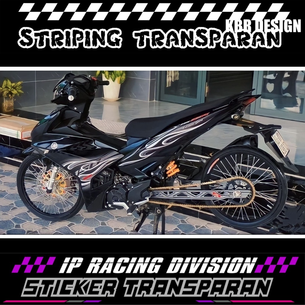 Jual STIKER UV STRIPING MX KING Y15ZR TRANSPARAN API FIRE BLACKY VIRAL ...