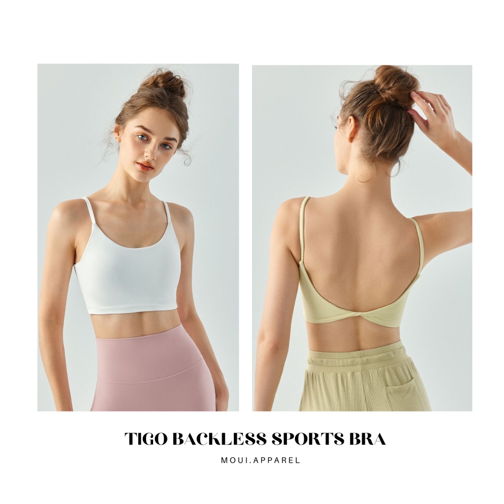 Jual MOUI.APPAREL TIGO BACKLESS SPORTS BRA FIXED PADDING BRA BACKLESS