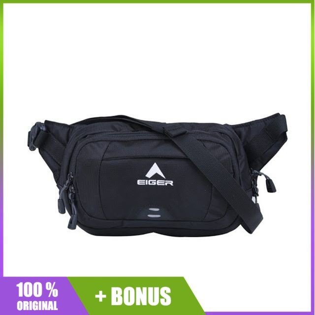 Jual Tas Eiger Waist Bag Wall Run Black Shopee Indonesia