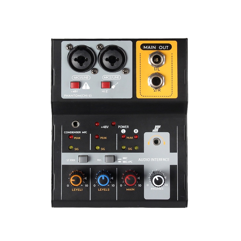 Jual Mini Profesional Stage Pro 2channel Rekaman Usb Audio Mixer 48v