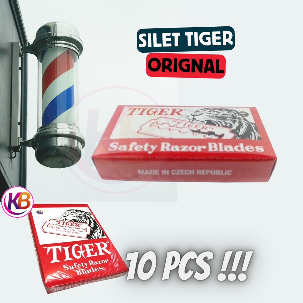 Jual (Isi 10 Pcs) Silet TIGER / Silet Cukur Rambut / Barbershop / Tajam ...