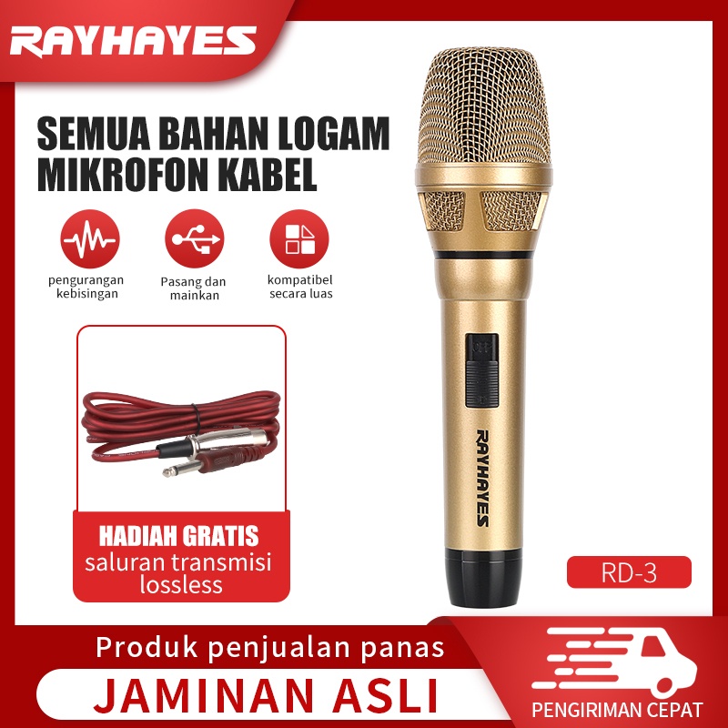 Jual RAYHAYES RD-3 Mikrofon Logam Penuh Hi-Fi Besar Pesta Keluarga