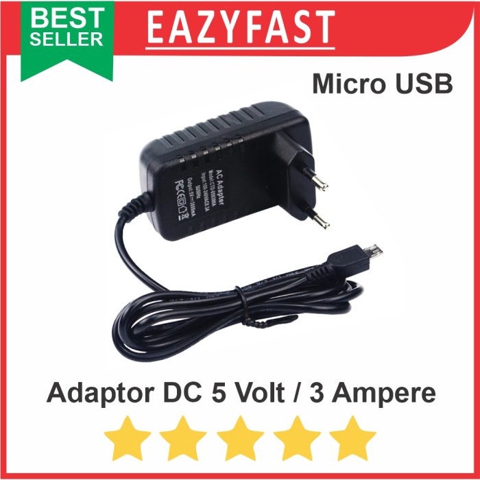Jual Adaptor DC 5V 3A Micro USB Raspberry Pi 5 V Volt 3 A Ampere PSU ...