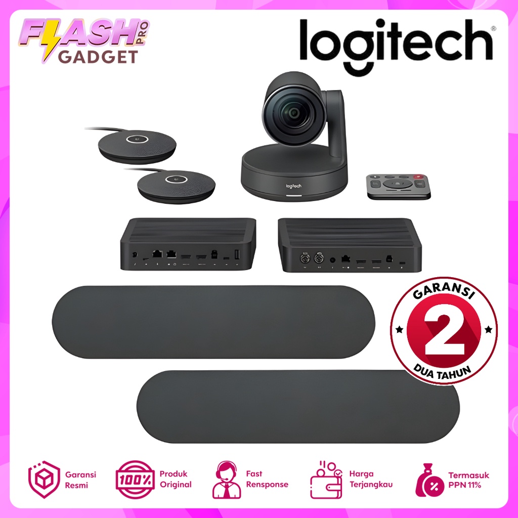 Jual Logitech Rally Plus System Ultra-HD Video Conference - ORI Garansi ...