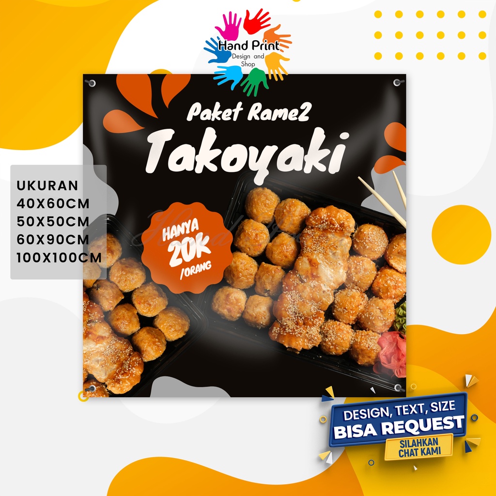 Jual Cetak Spanduk Banner Jualan Takoyaki Jajanan Jepang Makanan ...