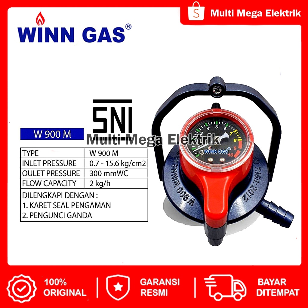 Jual Cod Winn Gas Regulator Gas Lpg Double Lock Tekanan Rendah W M W M W M W