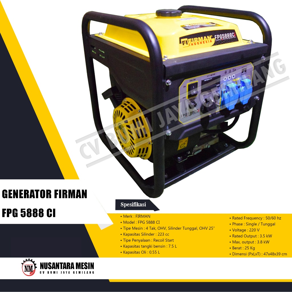 Jual Mesin Genset Inverter Generator Firman Fpg Ci Tak Shopee Indonesia