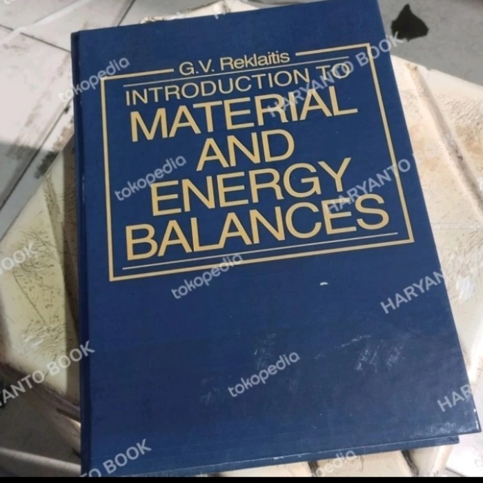 Jual Buku Introduction To Material And Energy Balances | Shopee Indonesia