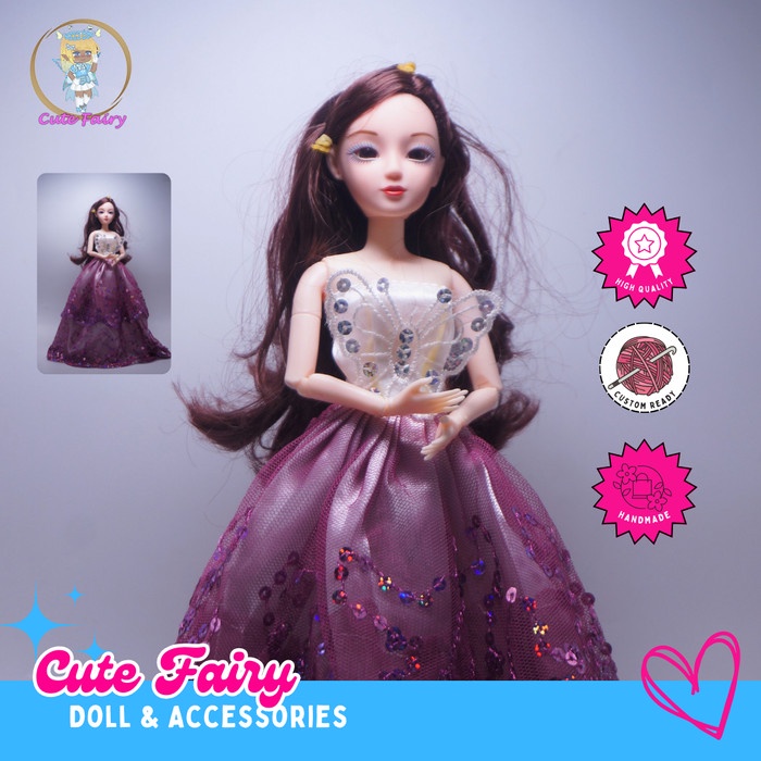 Jual Gaun pesta boneka handmade Dress BJD Doll 30cm by request 18 Shopee Indonesia