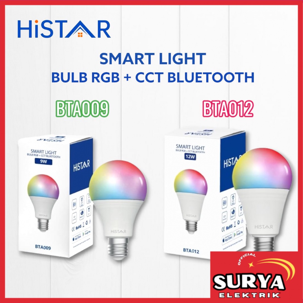 Jual Bohlam Lampu LED 9 / 12 Watt HISTAR Smart Light Bulb RGB Plus CCT ...