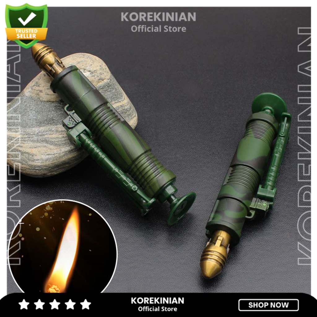 Jual Korek Api Minyak Retro Gesek Rudal Long Da Lighter LD Mortar ...