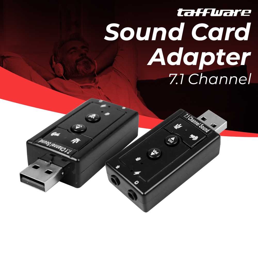 Jual Adaptor Eksternal Card USB 7.1 Sound Card Channel Interface Audio ...