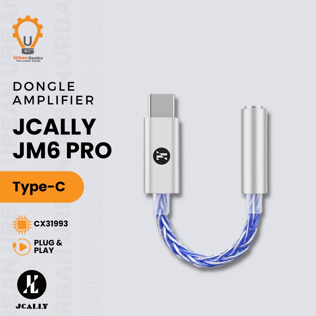 Jual JCALLY JM6 PRO Audio DAC Adapter Converter Jack 3.5mm to Type C ...