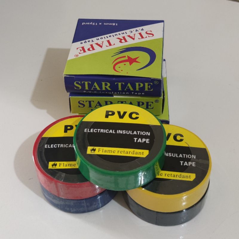 Jual Isolasi Solatip Kabel listrik PVC insulation tape 18mmx15y ...
