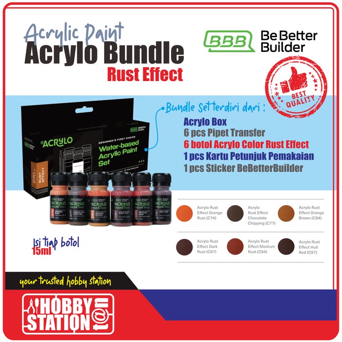 Jual Acrylo Rust Effect Bundle Set - Gundam Modelkit Repaint Acrylic ...