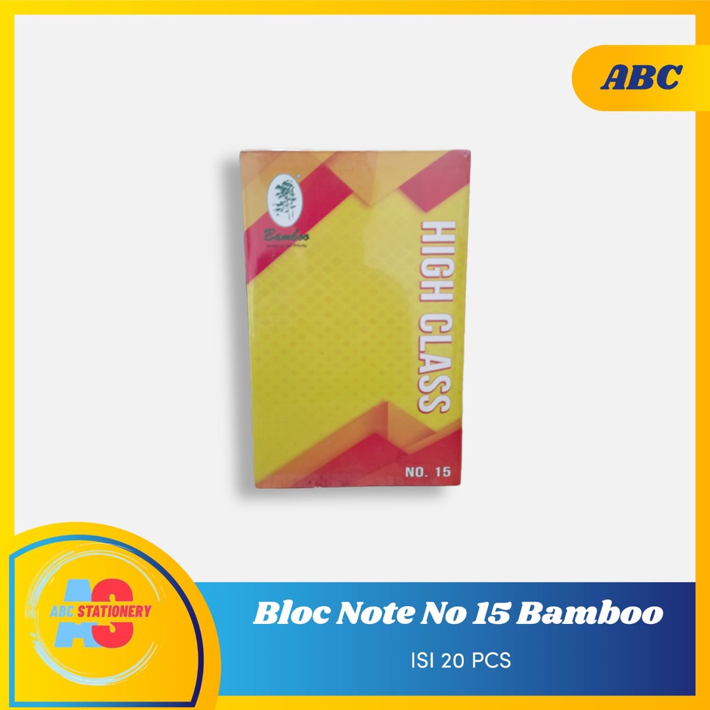 Jual Bloc Note Garis Besar Bamboo No.15 ( Isi 10 ) | Shopee Indonesia