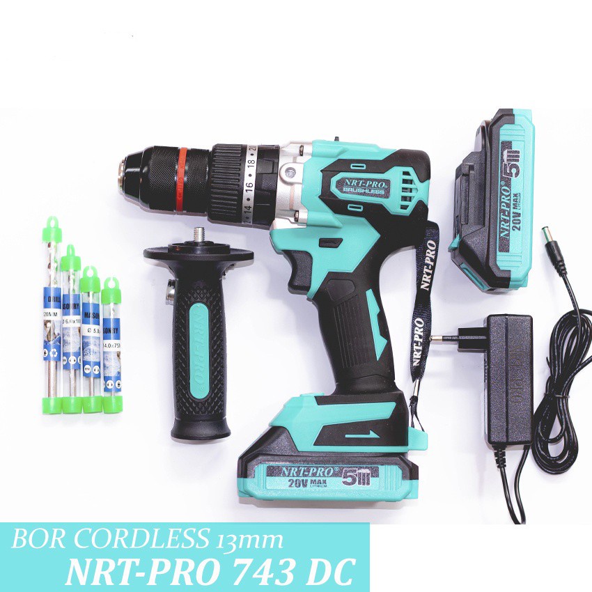 Jual Cordless Hammer Drill Driver Brushless Nrt Pro Dc Mm V Mesin Bor Tembok Beton