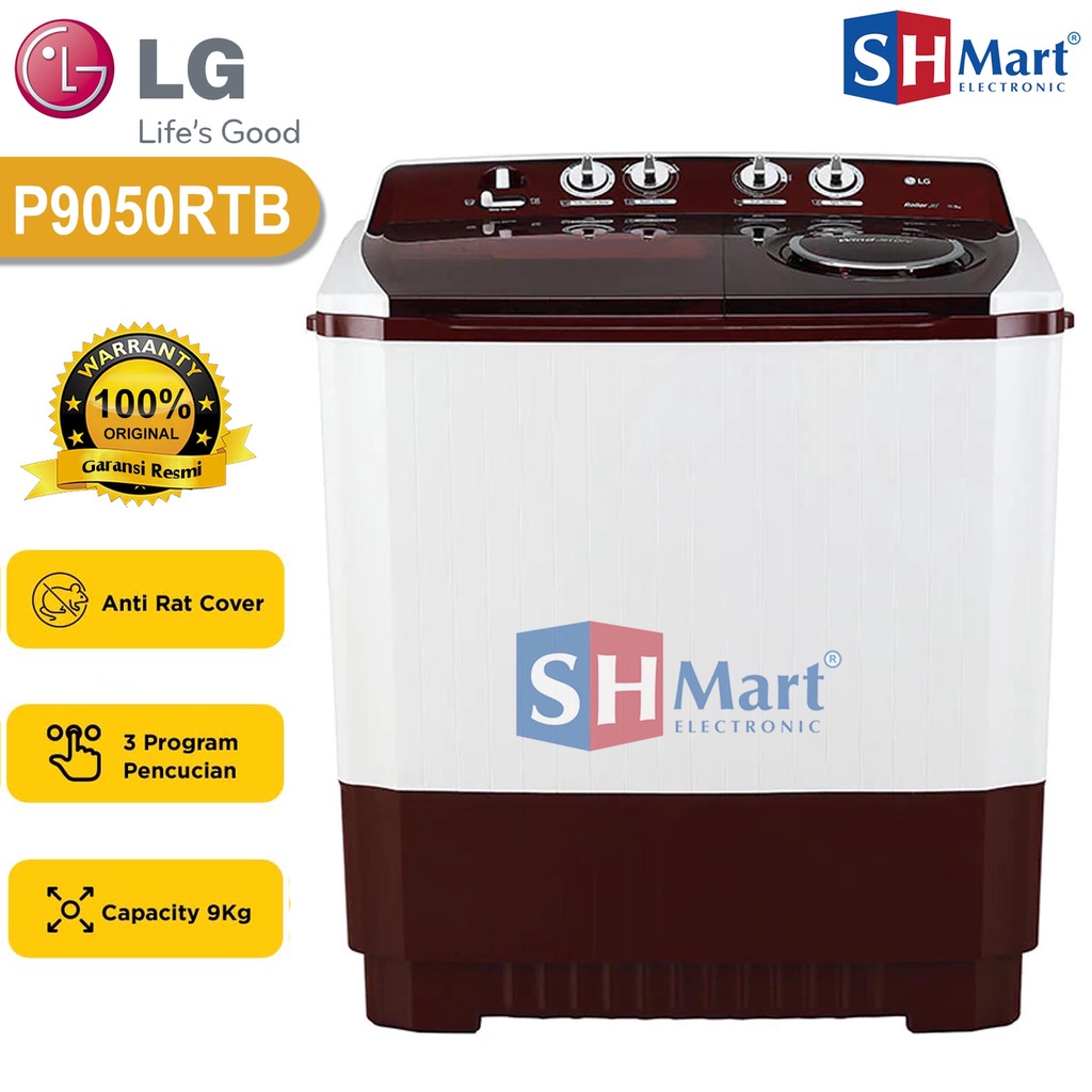 Jual MESIN CUCI LG 2 TABUNG 9 KG P9050RTB GARANSI RESMI (MEDAN ...