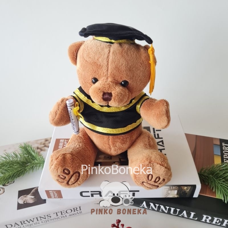 Jual Boneka Teddy Bear Wisuda graduation pakai toga ukuran S (15 cm ...