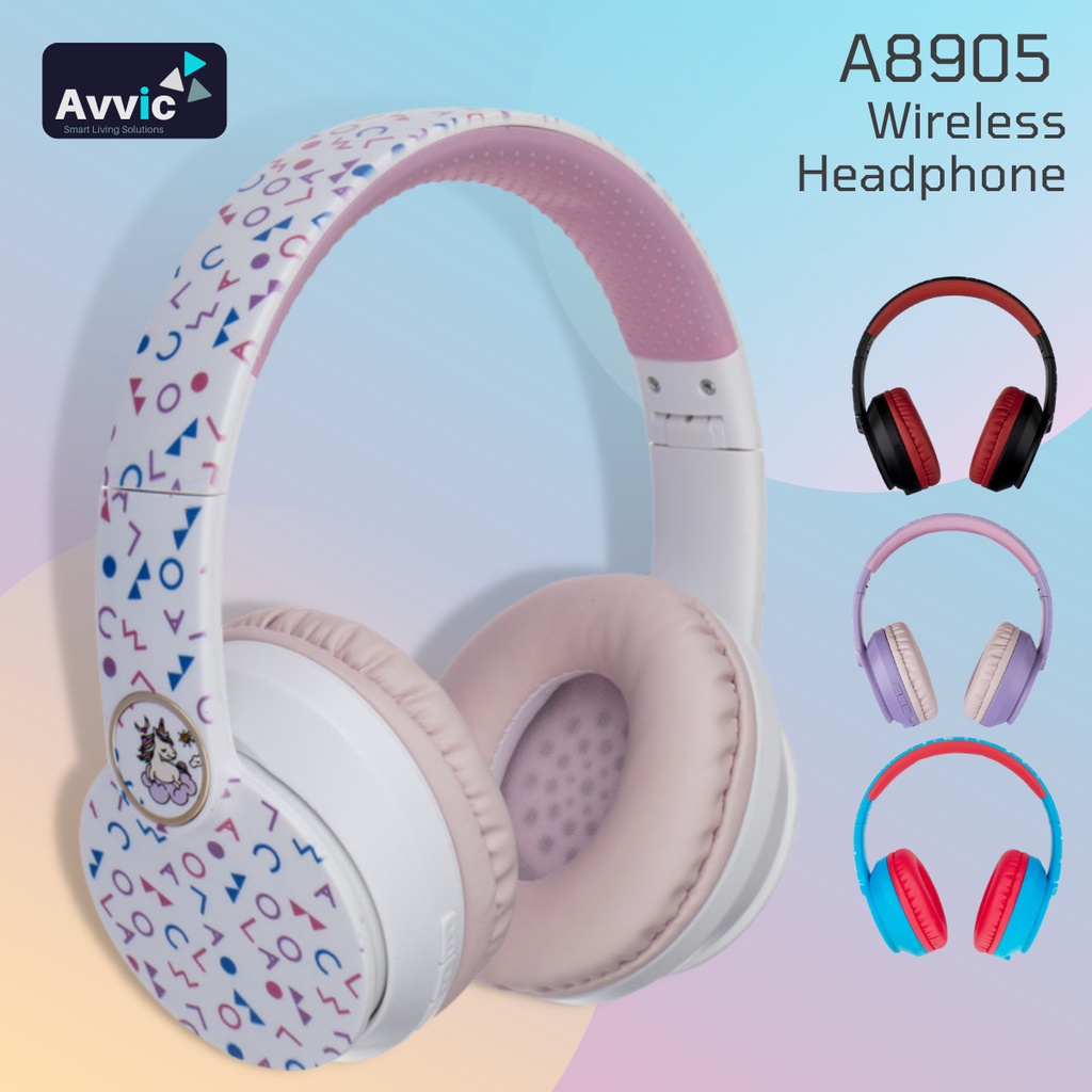 Jual Avvic A8905 Wireless Headphone Bluetooth Cartoon Motif Headset