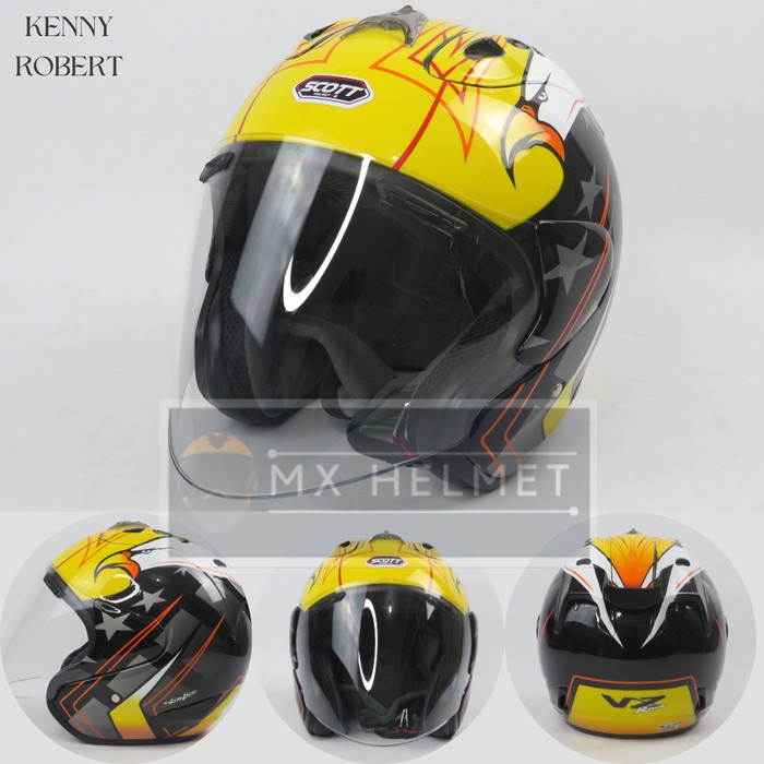 Jual promosi toko HELM SCOTT HALF FACE VZRAM RAM 4 TSR / HELM HALF FACE KENNY VZRAM, L/XL