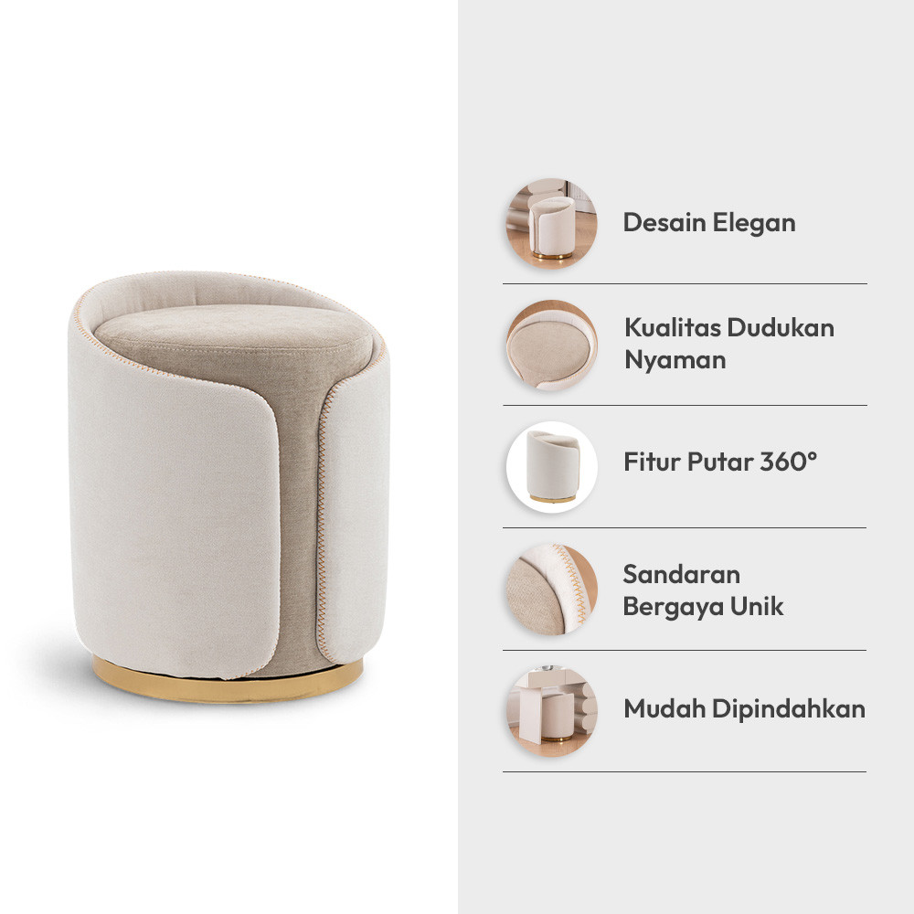 Jual Informa Xela Bangku Fabric Stool With Cushion Tempat Duduk Empuk ...