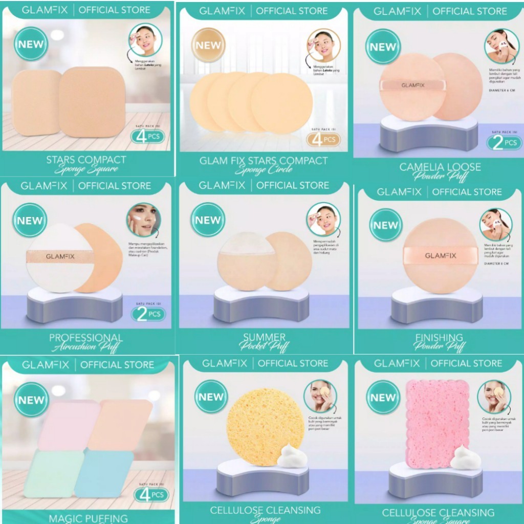 Jual GLAMFIX By Y.O.U Sponge Puff Rembuk Spons ( Puff Cushion ...