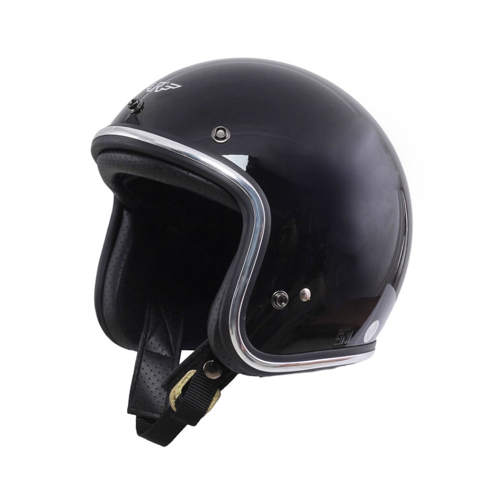 Jual Helm Retro Riders.inc RIMC Doja X Black Glossy | Shopee Indonesia