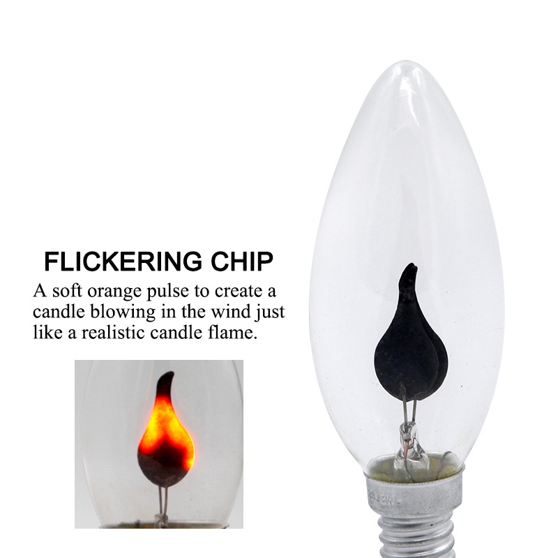 Jual Bohlam Bola Lampu Unik Lampu LED Api Plug E27 Warm White Efek ...