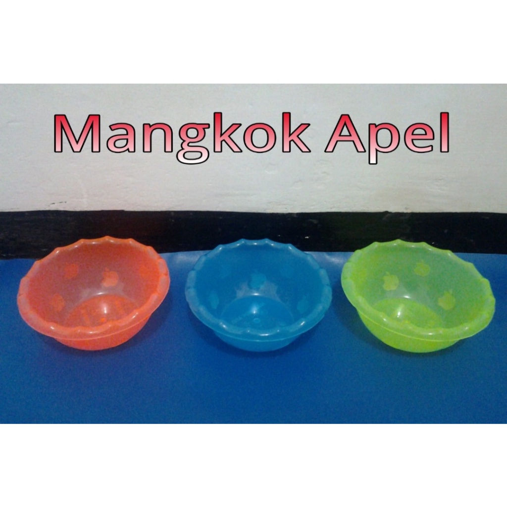 Jual 1 Lusin Mangkok Plastik Ns Mangkok Kobokan Kecil Motif Apel Dan