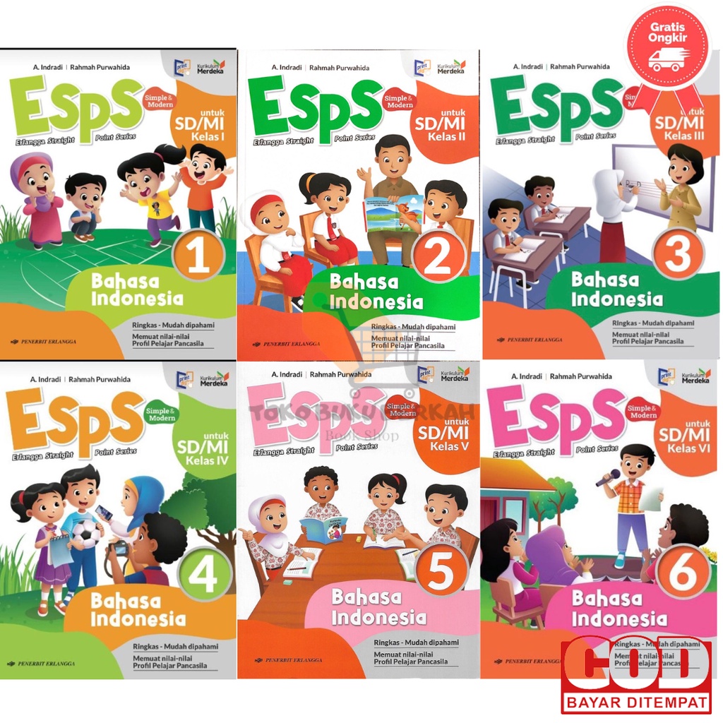 Jual KURIKULUM MERDEKA BUKU ESPS BAHASA INDONESIA SD/MI Kelas 1 2 3 4 5 ...