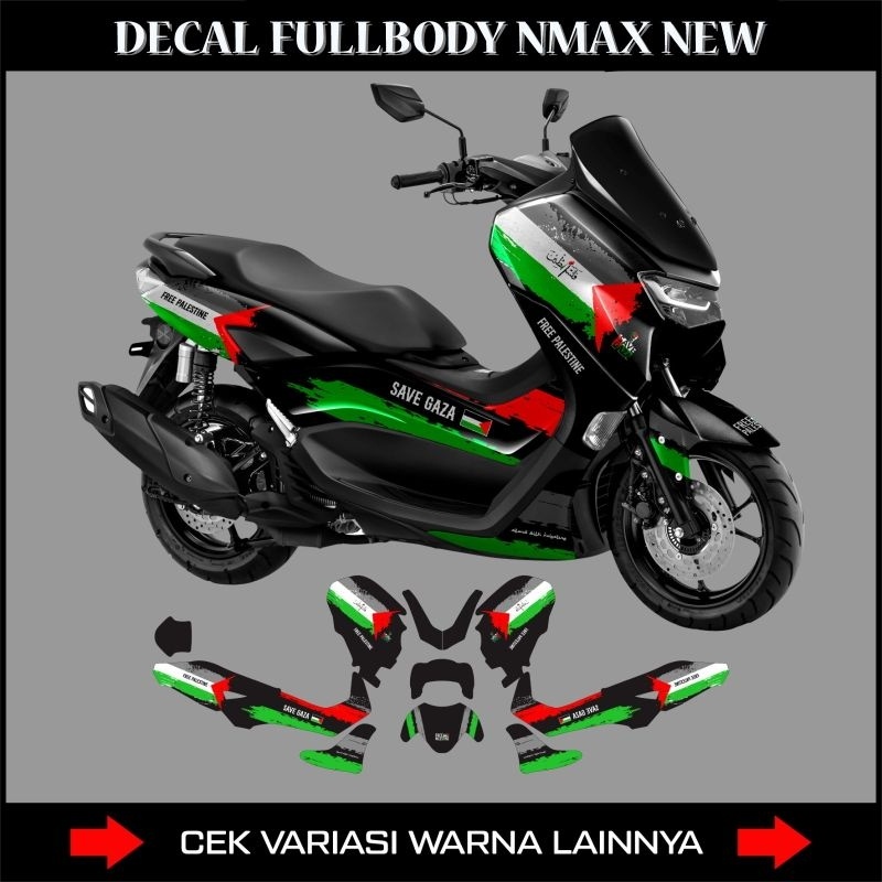 Jual Decal FullBody Nmax 155 New Motif Palestina / Striping Palestine ...