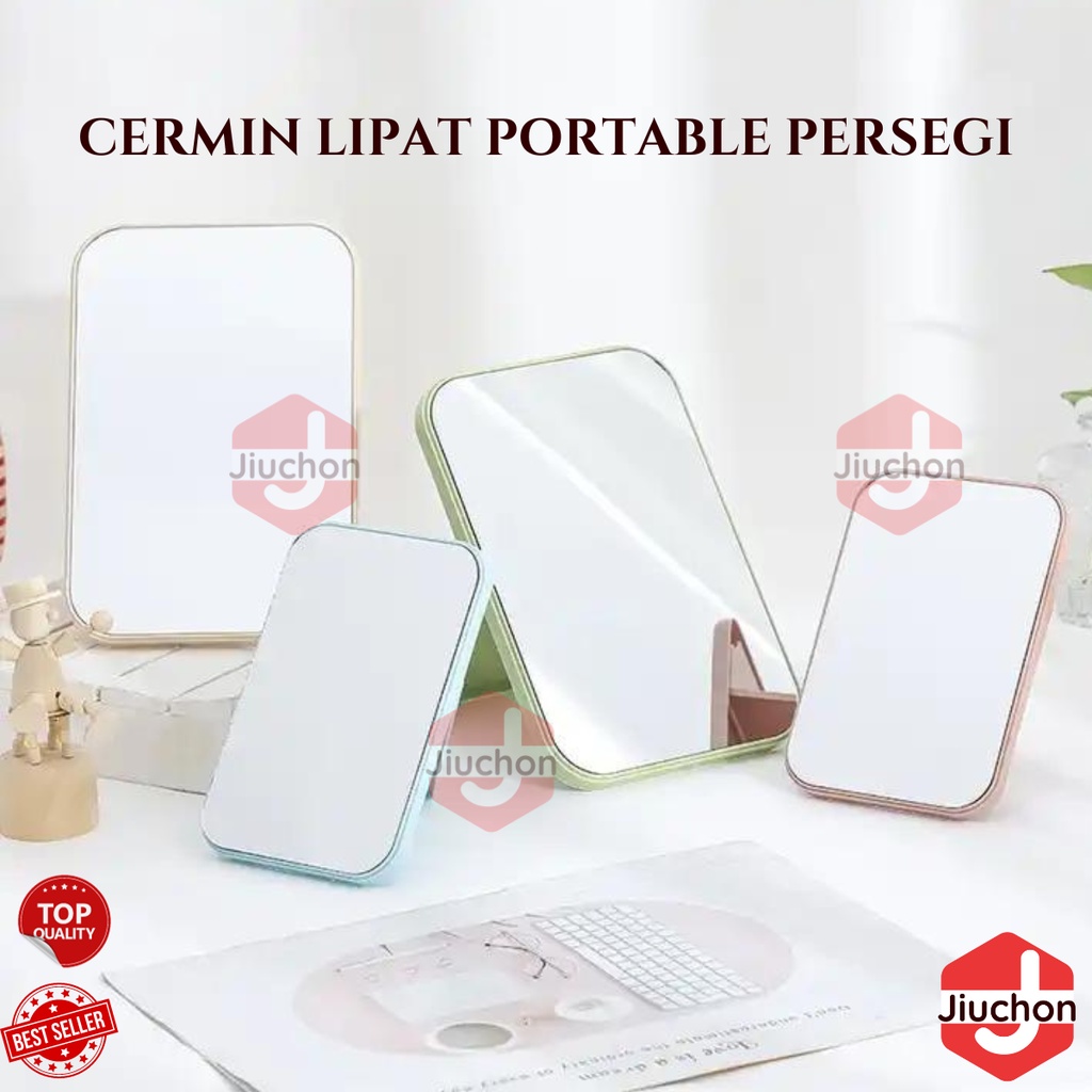 Jual Jiuchon Cermin Lipat Portable Persegi Cermin Kaca Rias Make Up Cermin Meja Duduk Segi 3644