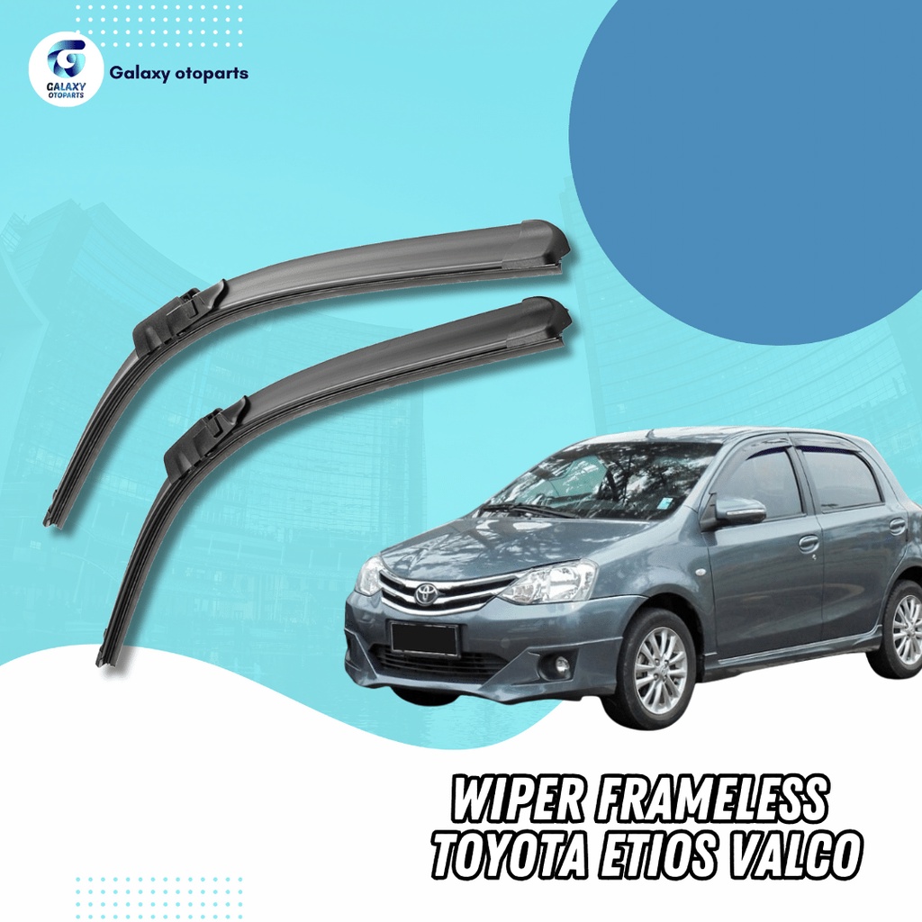 Jual Wiper Frameless Toyota Etios Valco Tanpa Rangka Besi 1 Set ( Kiri