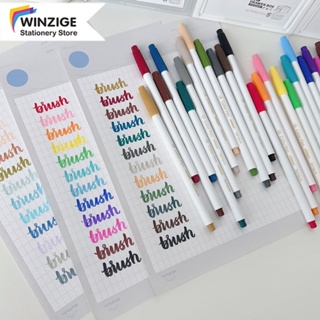 Tebik Hand Lettering Pens, 15 Pack Calligraphy Brush Pen Markers