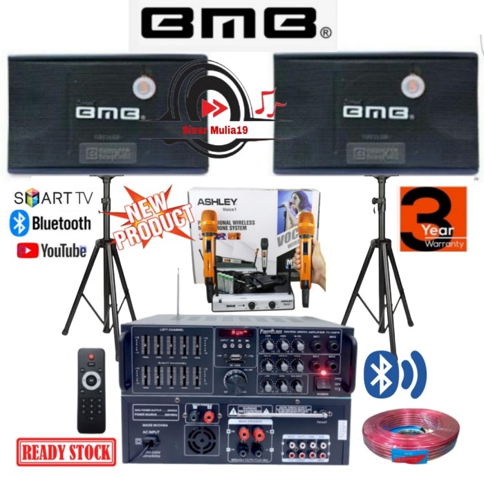 Jual Paket Sound System Karaoke Speaker BMB Original Ampli Bluetooth