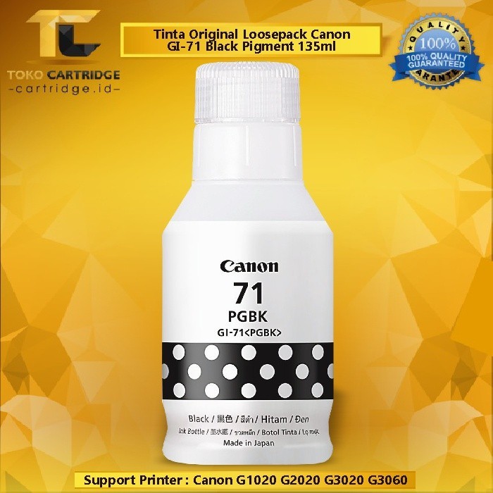 Jual Tinta Canon GI-71 GI71 PGBK GI71 Original Loosepack Refill Ink ...