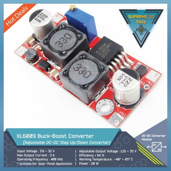 Jual XL6009 DC-DC Step Up / Down Buck-Boost DC Converter Module | 3A ...