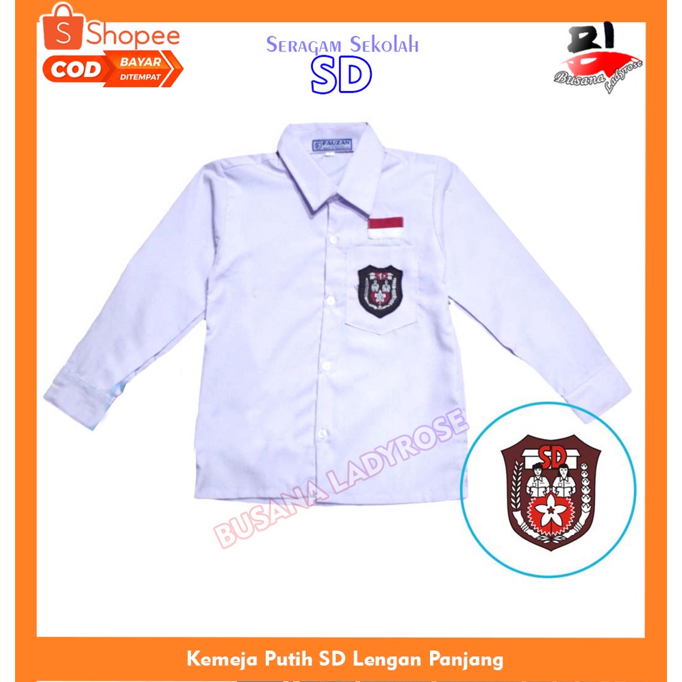 Jual Promo Baju Sekolah Sd Baju Putih Panjang Seragam Sekolah Murah