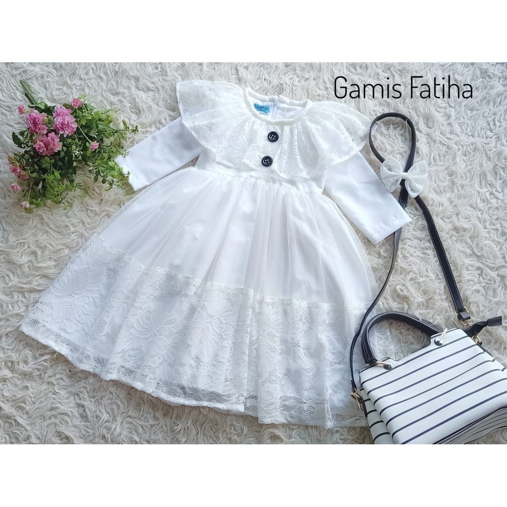 Jual Azzafran Kids Baju Anak Unik Gamis Model Fatiha Anak Warna Putih